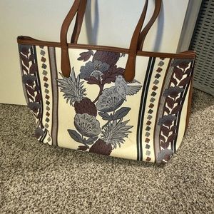 Tory Burch Large Floral Tote and Wallet